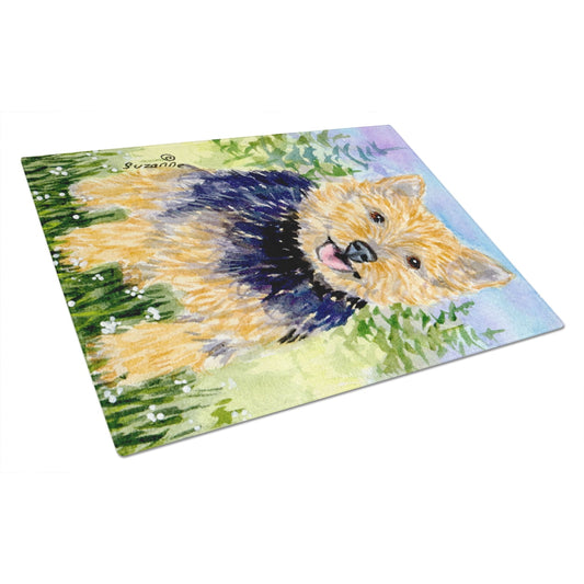 Caroline's Treasures SS8894LCB Norwich Terrier Glass Cutting Board Large, 12H x 16W, multicolor