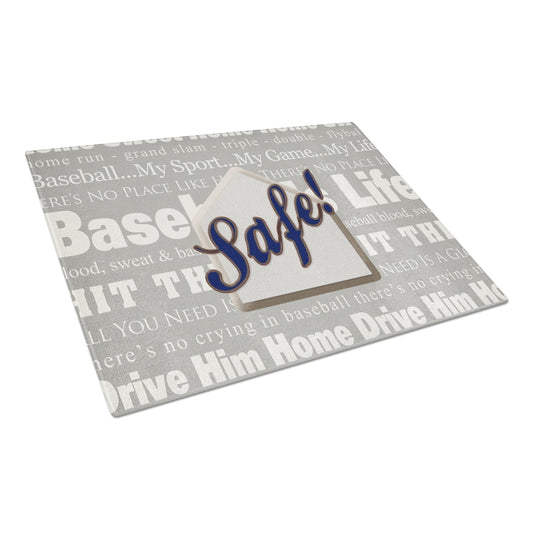 Caroline's Treasures Safe at Home Glass Cutting Board Large Size