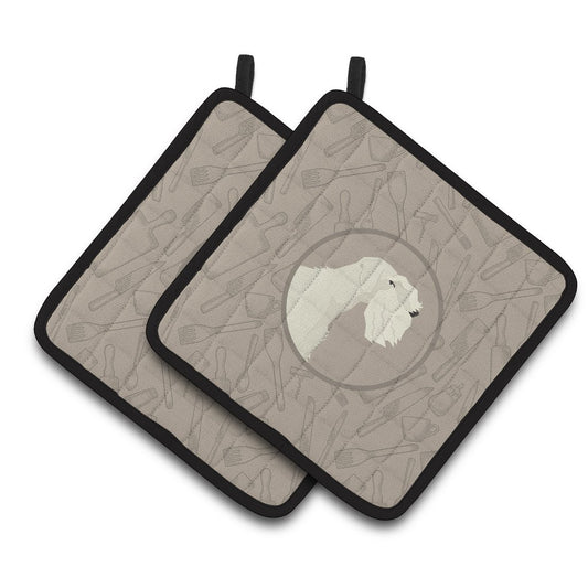 Caroline's Treasures Sealyham Terrier In the Kitchen Pair of Pot Holders