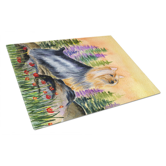 Caroline's Treasures Silky Terrier Glass Cutting Board Large