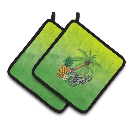 Caroline's Treasures Summer Enjoy Pair of Pot Holders