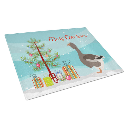 Caroline's Treasures Toulouse Goose Christmas Glass Cutting Board Large