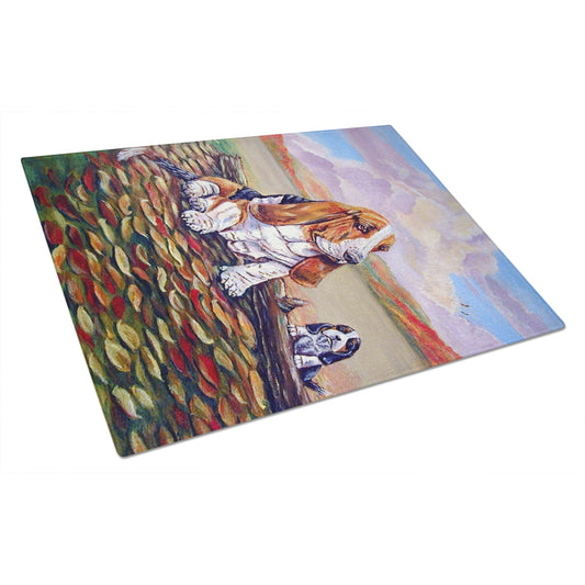 Carolines Treasures 7004LCB Basset Hound Glass Cutting Board Large, 12H x 16W, multicolor
