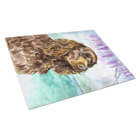 Carolines Treasures 7008LCB Water Spaniel Tabla de Cortar de Vidrio Grande, 12H x 16W, multicolor