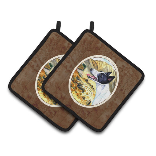 Canaan Dog Pair of Pot Holders