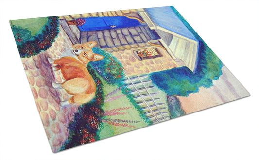 Pembroke Corgi at the Cottage Glass Cutting Board Large