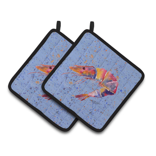 Carolines Treasures 8455PTHD Shrimp Pair of Pot Holders , 7.5HX7.5W, multicolor