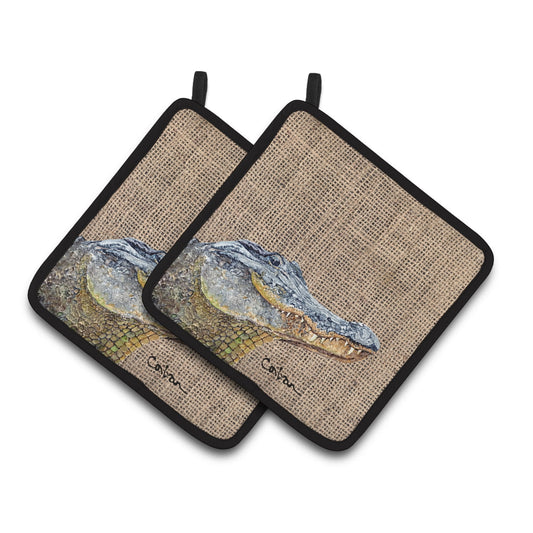 Alligator Pair of Pot Holders