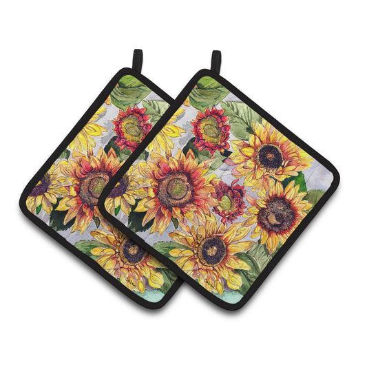 Carolines Treasures 8766PTHD Sunflowers Pair of Pot Holders, 7.5HX7.5W, multicolor