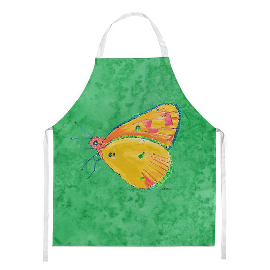 Carolines Treasures 8861APRON Butterfly Orange on Green Apron Large multicolor