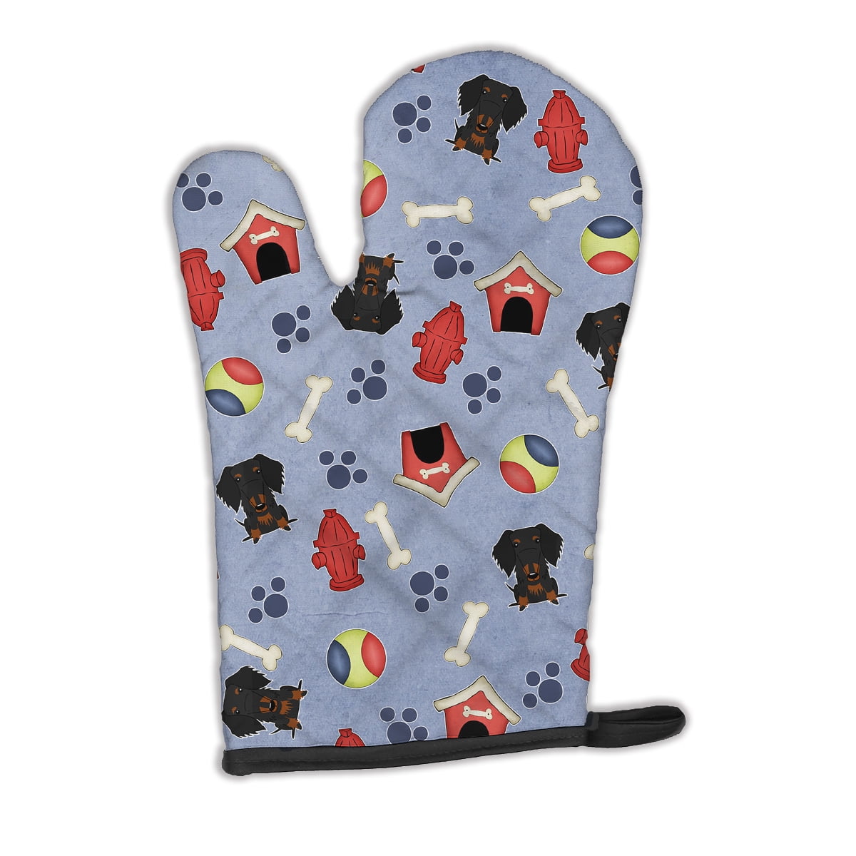 Dog House Collection Wire Haired Dachshund Black Tan Oven Mitt