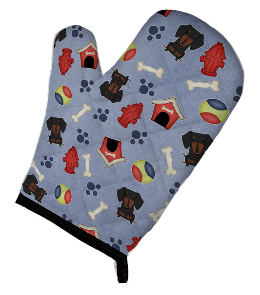 Dog House Collection Dachshund Black Tan Oven Mitt