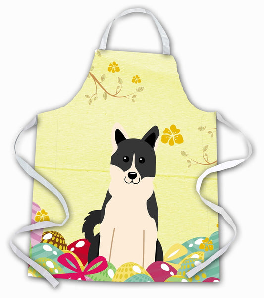 Carolines Treasures BB6029APRON Easter Eggs Russo-European Laika Spitz Apron Large multicolor