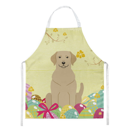 Carolines Treasures BB6055APRON Easter Eggs Yellow Labrador Apron Large multicolor
