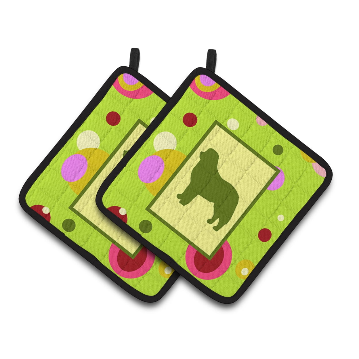 Carolines Treasures CK1117PTHD Bernese Mountain Dog Pair of Pot Holders , 7.5HX7.5W, multicolor