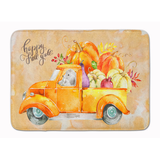 Carolines Treasures CK2678RUG Fall Harvest White Poodle Machine Washable Memory Foam Mat 19 X 27" multicolor
