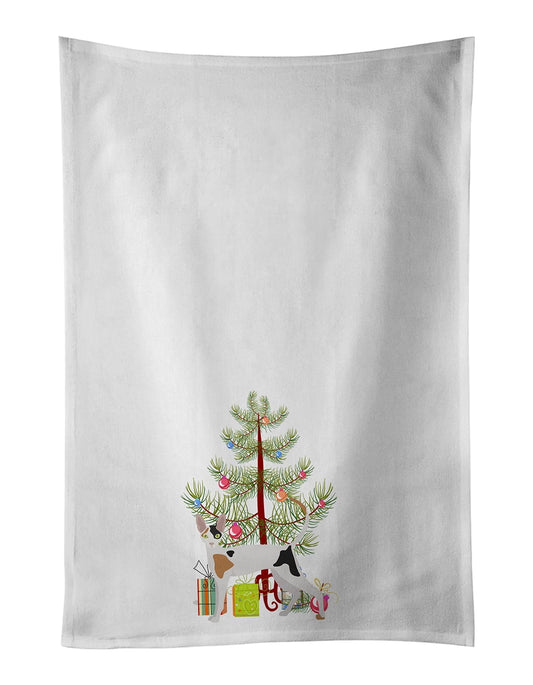 Cornish Rex Cat Merry Christmas White Kitchen Towel Set of 2 19 in x 28 in