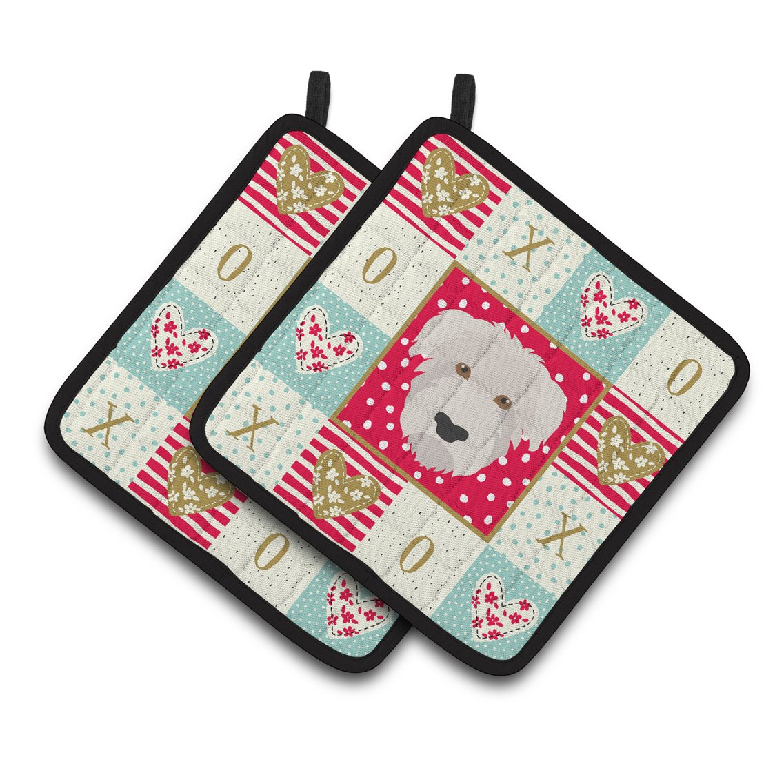 Carolines Treasures CK5202PTHD Glen of Imaal Love Pair of Pot Holders, 7.5HX7.5W, multicolor