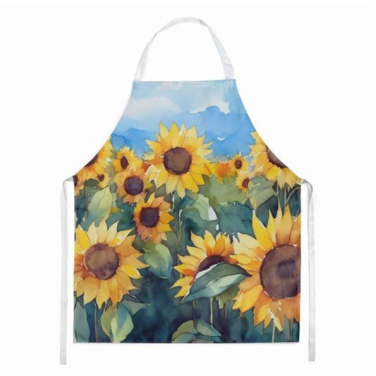 Carolines Treasures DAC1610APRON 30 x 27 in. Sunflowers in Watercolor Apron