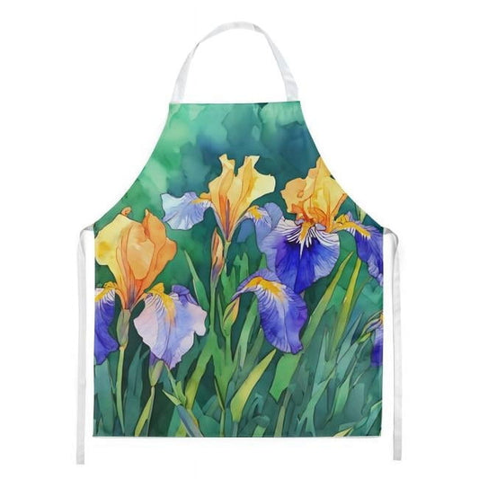 Carolines Treasures DAC1706APRON 30 x 27 in. Tennessee Iris in Watercolor Apron