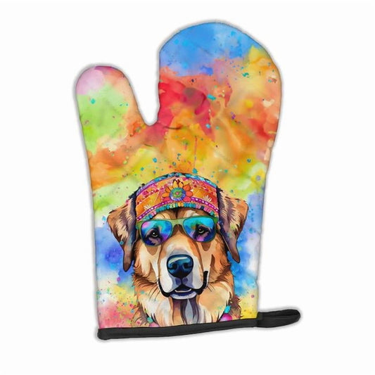 Carolines Treasures DAC2580OVMT 12 x 8.5 in. Unisex Hippie Dawg Polyester Oven Mitt