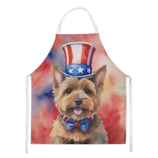 Carolines Treasures DAC5765APRON 30 x 27 in. Norwich Terrier Patriotic American Apron