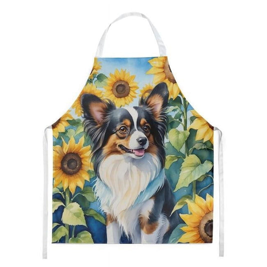 Carolines Treasures DAC6131APRON 30 x 27 in. Papillon in Sunflowers Apron