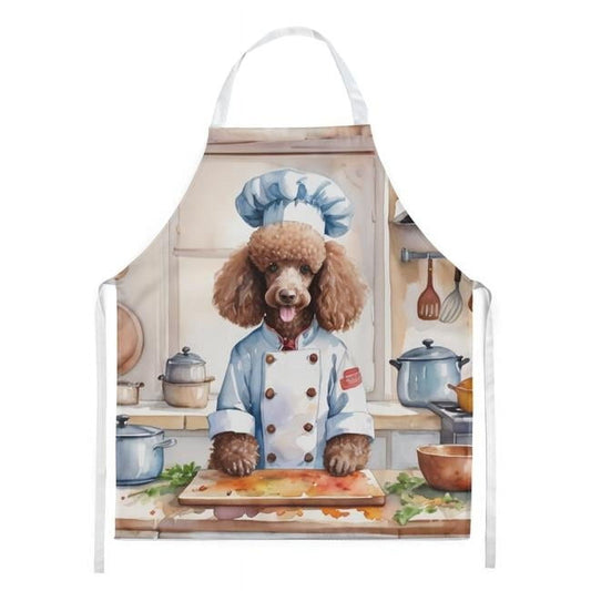 Carolines Treasures DAC6304APRON 30 x 27 in. Chocolate Poodle The Chef Apron