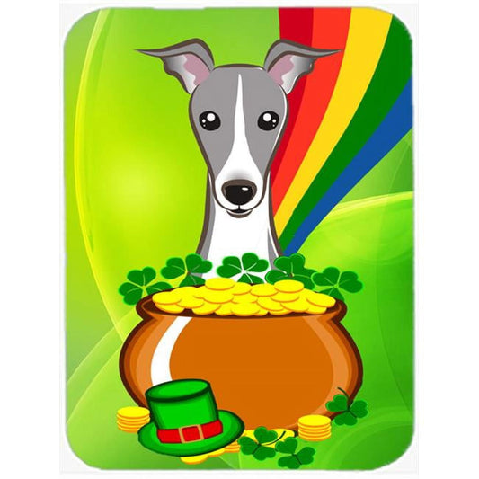 Carolines Treasures Italian Greyhound St. Patricks Day Glass Cutting Board Large 12H x 16W multicolor
