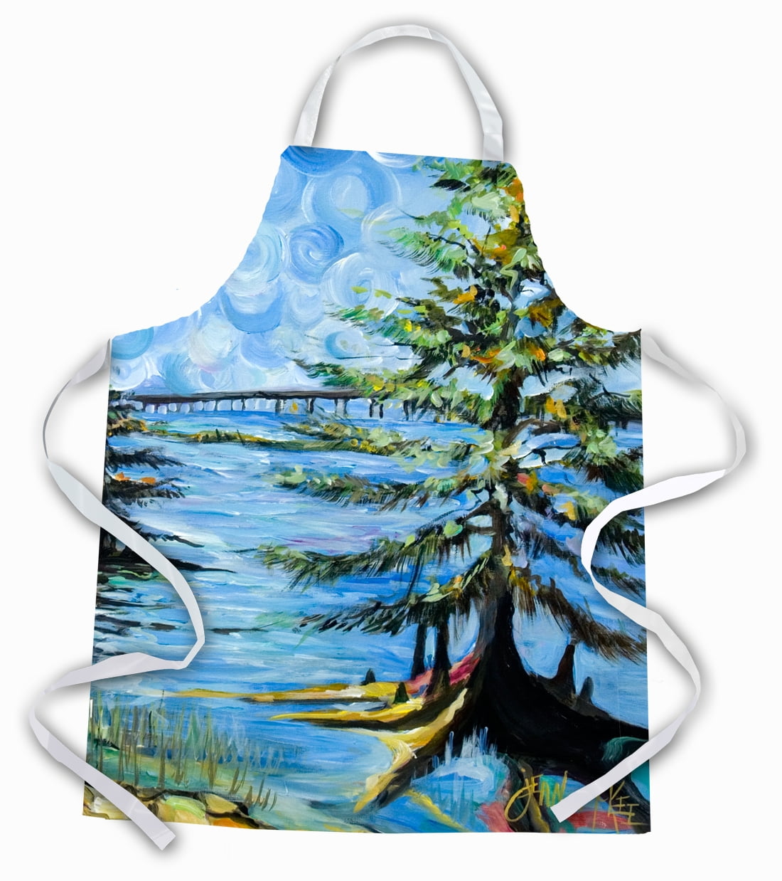 Carolines Treasures JMK1300APRON Life on the Causeway Apron Large multicolor