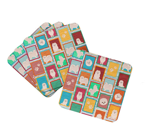 Carolines Treasures MLM1103FC 3.5 x 3.5 in. Lots of Chocolate & Tan Dachshund Foam Coaster - Set of 4