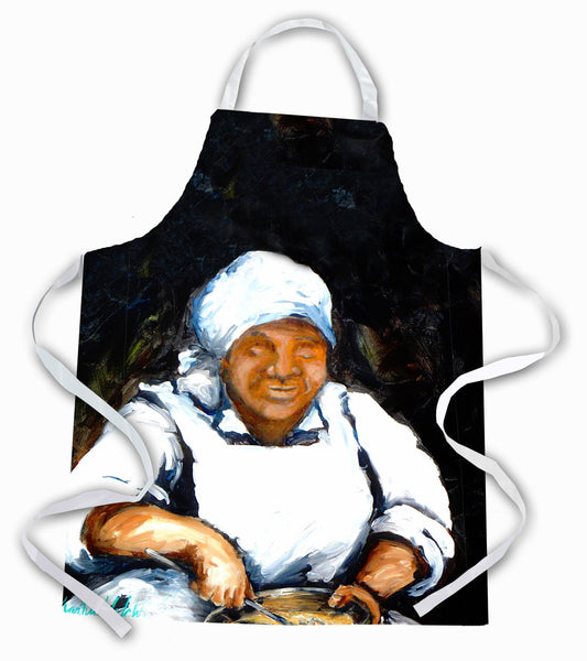 Carolines Treasures MW1087APRON Hot Water Cornbread  Apron Large multicolor