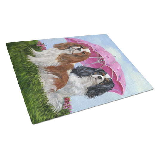 Carolines Treasures PPP3066LCB Cavalier Spaniel Royal Subjects Glass Cutting Board Large, 12H x 16W, multicolor