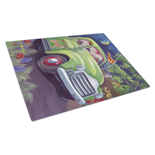 Carolines Treasures PPP3195LCB Wheaten Terrier Zoom Glass Cutting Board Large, 12H x 16W, multicolor