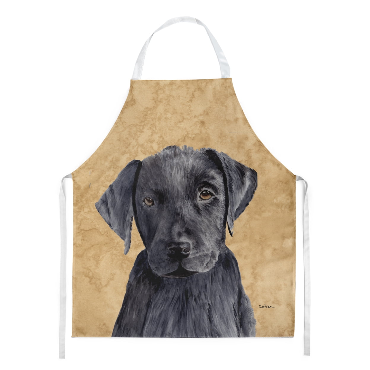 Carolines Treasures SC9136APRON Labrador Wipe your Paws Apron Large multicolor