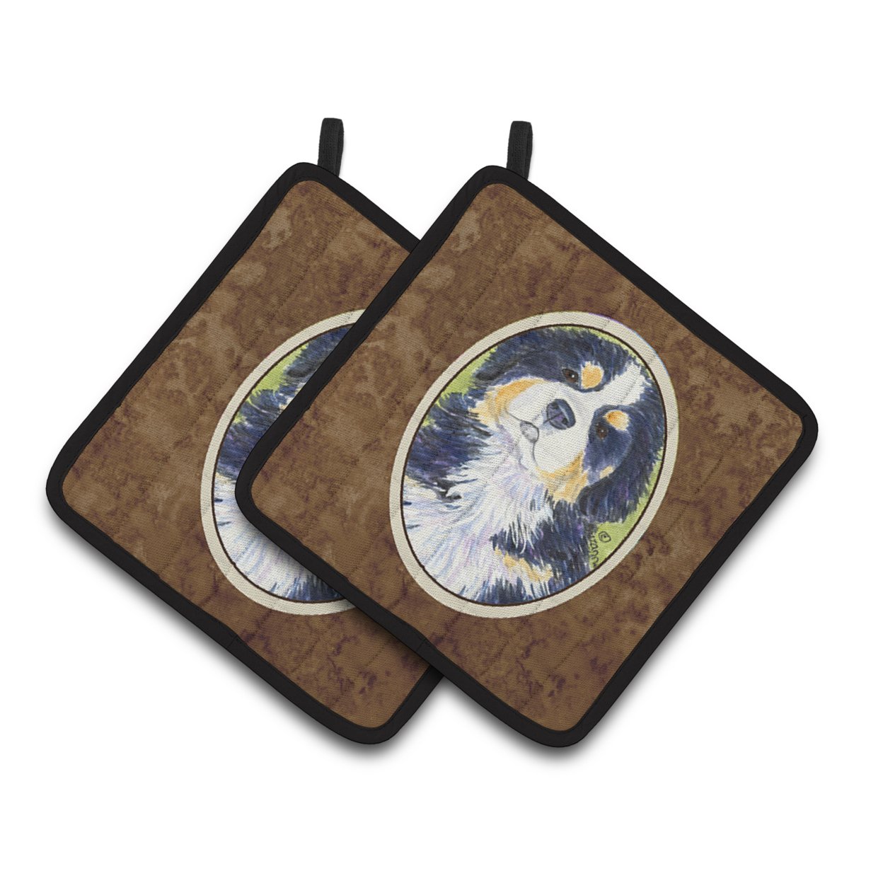 Carolines Treasures SS1059PTHD Bernese Mountain Dog Pair of Pot Holders, 7.5 x 3 x 7.5 in.