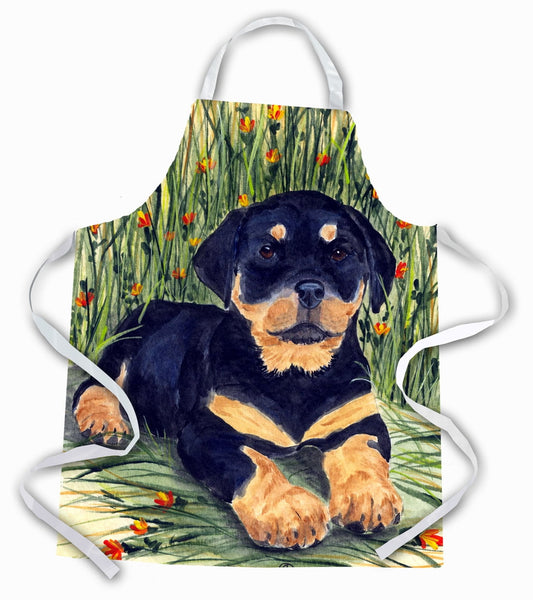 Carolines Treasures SS8107APRON Rottweiler Apron Large multicolor