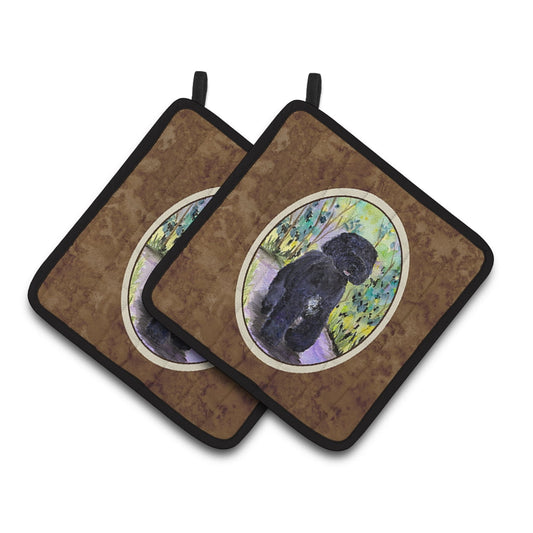 Carolines Treasures SS8264PTHD Portuguese Water Dog Pair of Pot Holders, 7.5HX7.5W, multicolor
