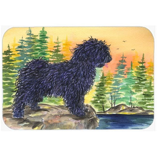 Carolines Treasures SS8347LCB Puli Glass Cutting Board Large, 12H x 16W, multicolor