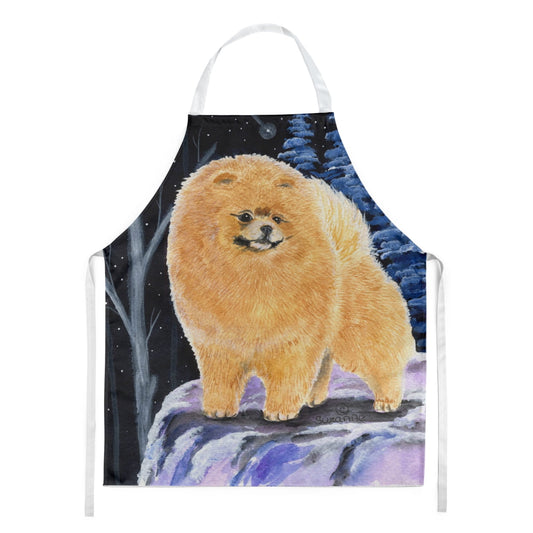 Carolines Treasures SS8396APRON Starry Night Pomeranian Apron Large multicolor