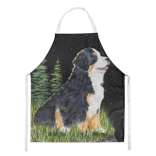 Carolines Treasures SS8468APRON Starry Night Bernese Mountain Dog Apron Large multicolor