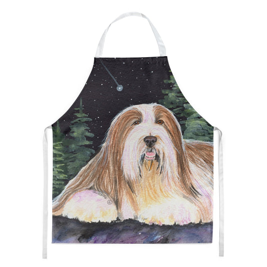 Carolines Treasures SS8529APRON Starry Night Bearded Collie Apron Large multicolor