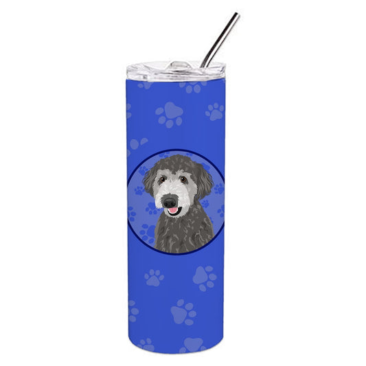 Carolines Treasures WDK1072TBL20 Doodle Silver Design2  Stainless Steel 20 oz Skinny Tumbler Blue 20 oz multicolor