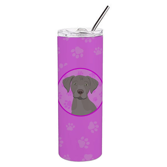 Carolines Treasures WDK1351TBL20 Labrador Retriever Gray Puppy Stainless Steel 20 oz Skinny Tumbler Pink 20 oz