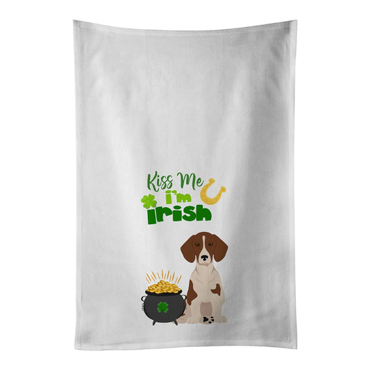 Carolines Treasures WDK4811WTKT Red Piebald Dachshund St. Patricks Day White Kitchen Towel Set of 2 Dish Towels 19 X 25"