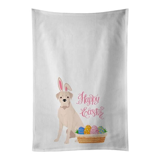 Carolines Treasures WDK4953WTKT 28 x 19 in. Natural Eared White Boxer Easter White Kitchen Towel, Set of 2
