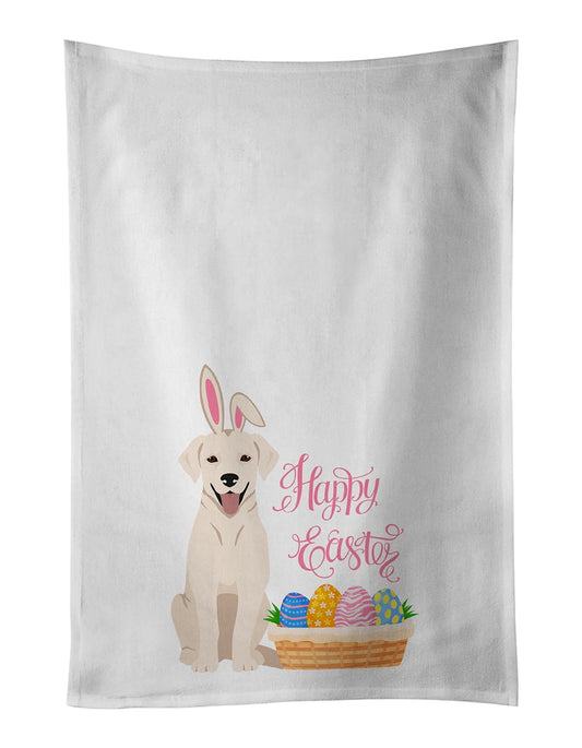 Carolines Treasures WDK5053WTKT 28 x 19 in. White Cream Labrador Retriever Easter White Kitchen Towel, Set of 2