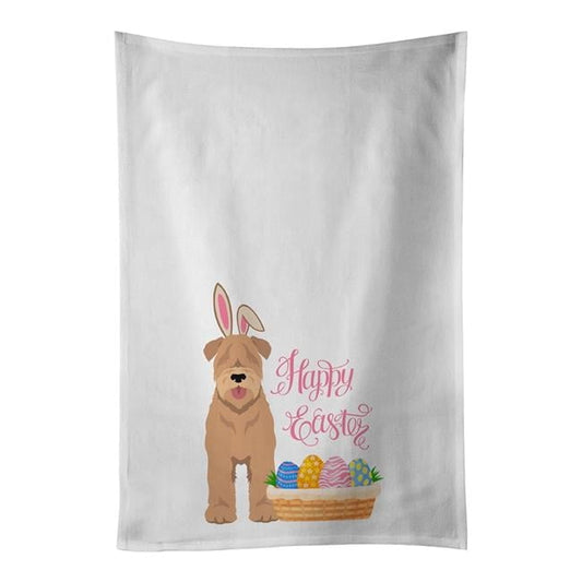 Carolines Treasures WDK5113WTKT 28 x 19 in. Red Wheaten Terrier Easter White Kitchen Towel, Set of 2