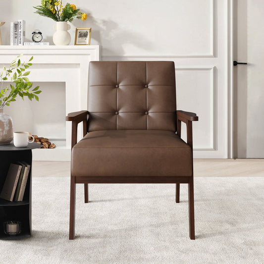 Castle Place Shabby Chic Accent Chair, Brown