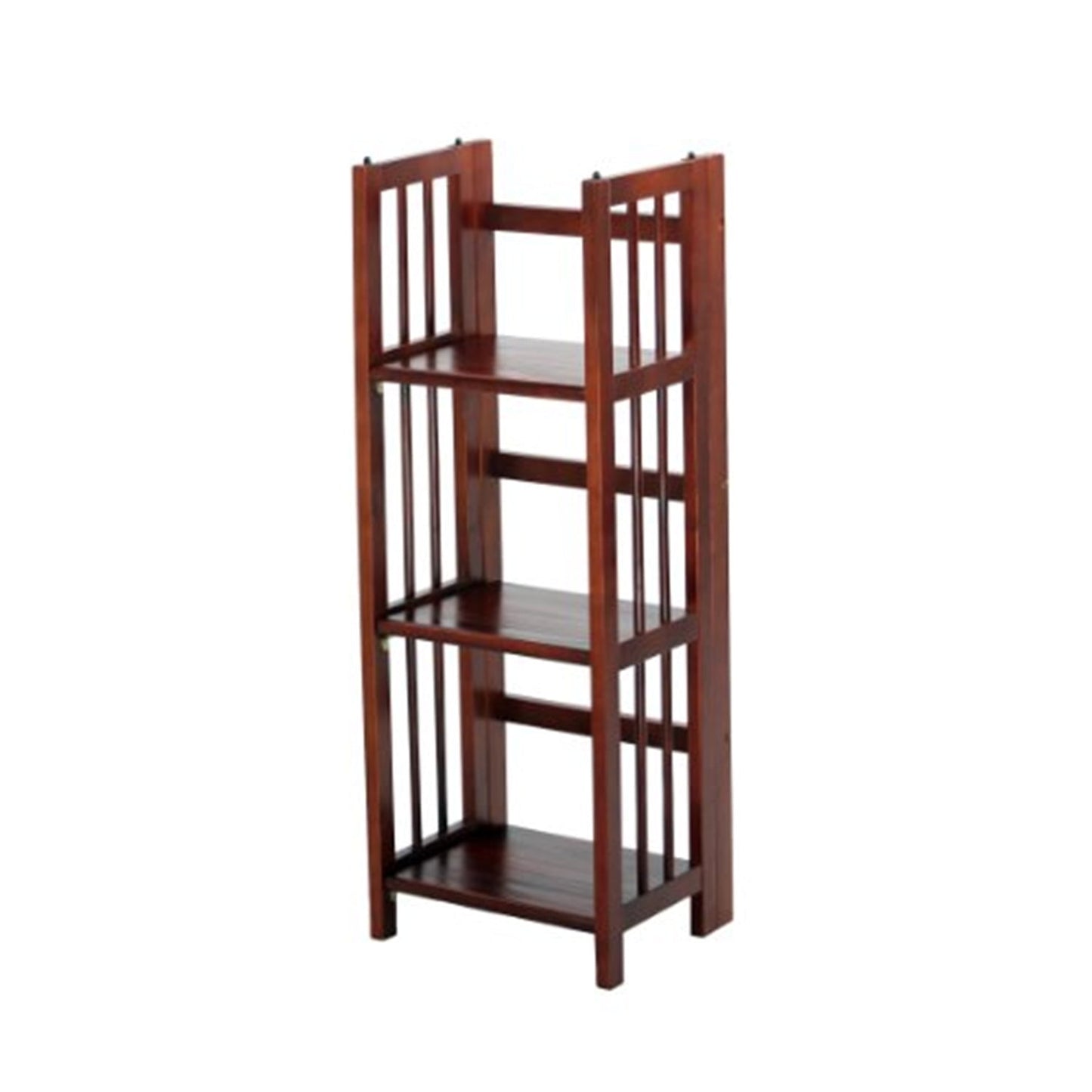 LibrerÃ­a Plegable de 3 Estantes de 14" de Ancho - Nogal
